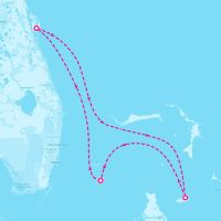 MSC Seashore January 10, 2027 itinerary map