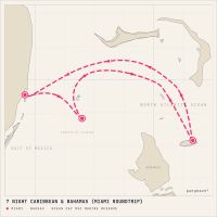 MSC Seaside June 28, 2027 itinerary map