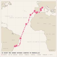 MSC Seaview March 7, 2027 itinerary map