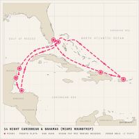 MSC World America December 12, 2026 itinerary map