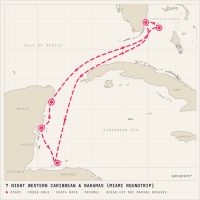 MSC World America May 20, 2028 itinerary map