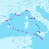 MSC World Europa November 25, 2024 itinerary map
