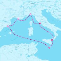 MSC World Europa March 29, 2025 itinerary map
