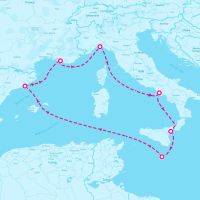MSC World Europa April 23, 2025 itinerary map