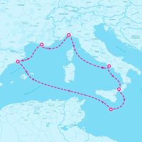 MSC World Europa April 29, 2025 itinerary map