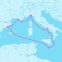 MSC World Europa May 19, 2025 itinerary map