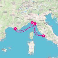 MSC World Europa November 13, 2026 itinerary map