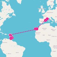 MSC World Europa November 17, 2026 itinerary map