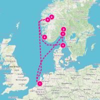 MS Nieuw Statendam September 12, 2026 itinerary map