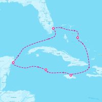 MS Nieuw Statendam January 31, 2027 itinerary map
