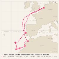 MS Nieuw Statendam April 16, 2027 itinerary map