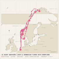 MS Nieuw Statendam October 16, 2027 itinerary map