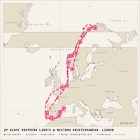 MS Nieuw Statendam November 6, 2027 itinerary map