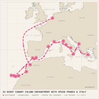 MS Nieuw Statendam January 2, 2028 itinerary map