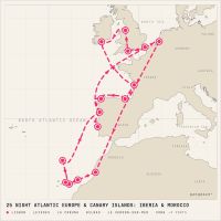 MS Nieuw Statendam March 21, 2028 itinerary map