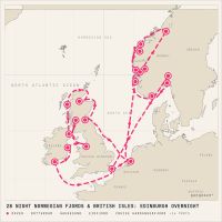MS Nieuw Statendam July 21, 2028 itinerary map