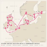 MS Nieuw Statendam August 4, 2028 itinerary map