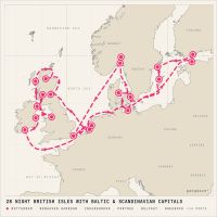 MS Nieuw Statendam August 5, 2028 itinerary map