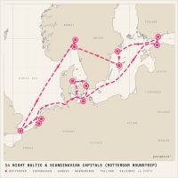 MS Nieuw Statendam August 19, 2028 itinerary map