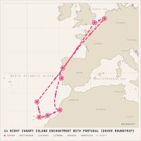 MS Nieuw Statendam October 27, 2028 itinerary map