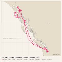 MS Noordam July 30, 2028 itinerary map