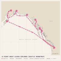 MS Noordam August 20, 2028 itinerary map