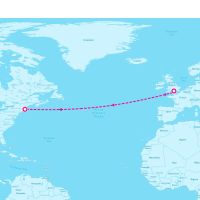 Norwegian Aqua March 28, 2025 itinerary map