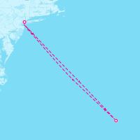 Norwegian Aqua August 18, 2025 itinerary map