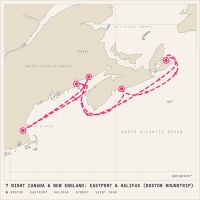 Norwegian Breakaway October 3, 2027 itinerary map