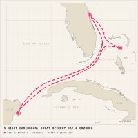 Norwegian Breakaway January 28, 2028 itinerary map