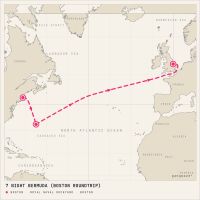 Norwegian Breakaway May 21, 2028 itinerary map