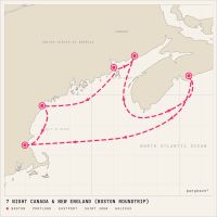 Norwegian Breakaway August 27, 2028 itinerary map