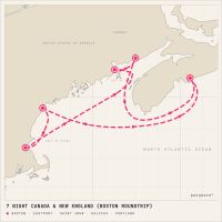 Norwegian Breakaway October 8, 2028 itinerary map