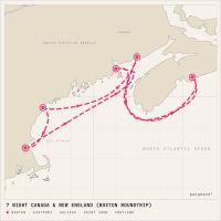 Norwegian Breakaway October 15, 2028 itinerary map