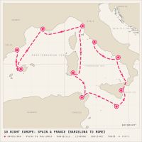 Norwegian Dawn May 10, 2028 itinerary map