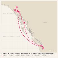 Norwegian Encore June 25, 2028 itinerary map