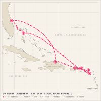 Norwegian Epic December 10, 2027 itinerary map