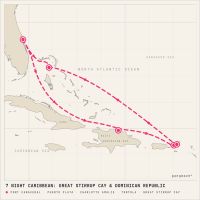 Norwegian Epic December 17, 2027 itinerary map