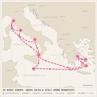 Norwegian Epic August 16, 2028 itinerary map