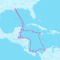 Norwegian Escape February 22, 2026 itinerary map