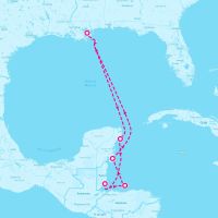 Norwegian Escape March 8, 2026 itinerary map