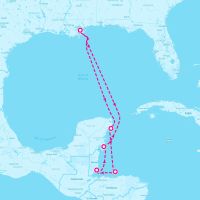 Norwegian Escape March 15, 2026 itinerary map