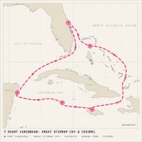 Norwegian Escape May 7, 2028 itinerary map