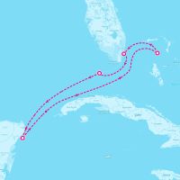 Norwegian Gem January 11, 2024 itinerary map