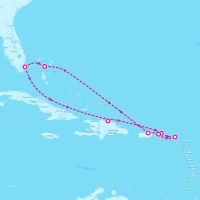 Norwegian Gem January 16, 2024 itinerary map