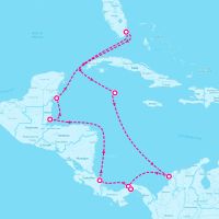 Norwegian Gem February 5, 2024 itinerary map