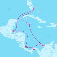 Norwegian Gem March 1, 2024 itinerary map