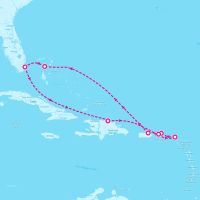 Norwegian Gem March 12, 2024 itinerary map