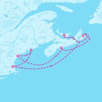 Norwegian Gem August 29, 2025 itinerary map