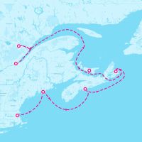 Norwegian Gem September 19, 2025 itinerary map